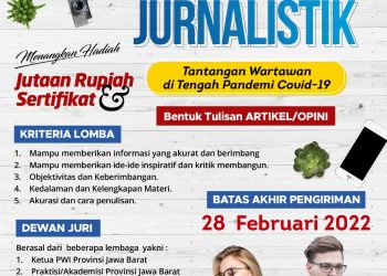 Semarakan HPN 2022, PWI Jabar Gelar Lomba Menulis Artikel Bagi Jurnalis