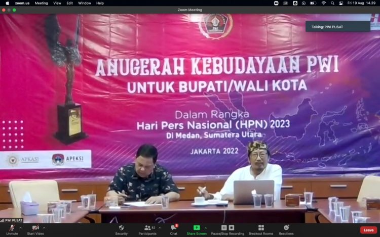 Anugerah Kebudayaan PWI Pusat 2023: Maaf, PLT Tidak Bisa Ikut