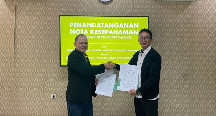 Tingkatkan Sinergitas, Baznas Jabar Tandatangani MoU dengan Pokja PWI Kota Bandung